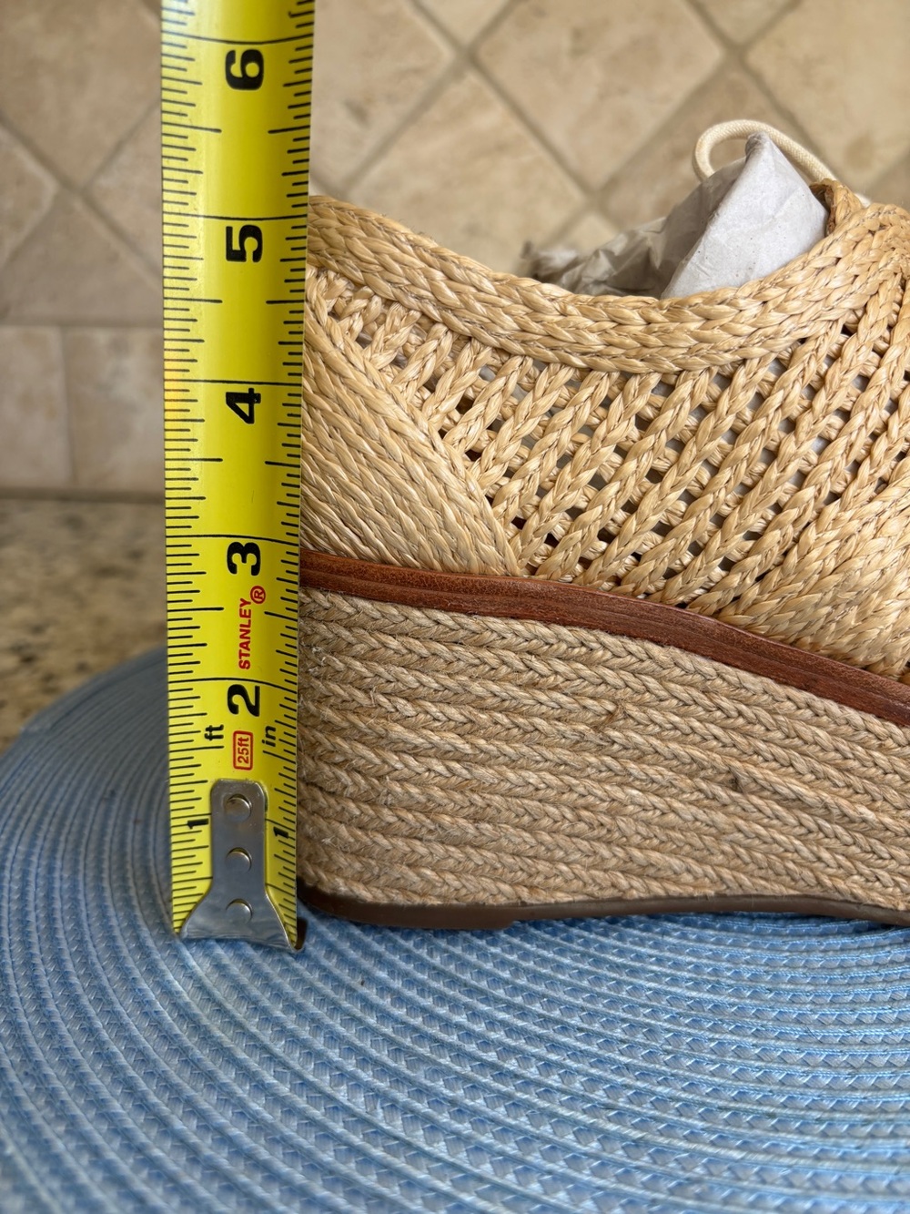 SCHUTZ JULES NATURAL JUTE PLATFORM OXFORD SHOES - Picture 10 of 15